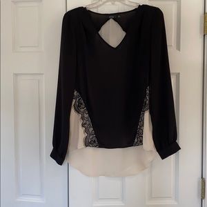 Black and white blouse